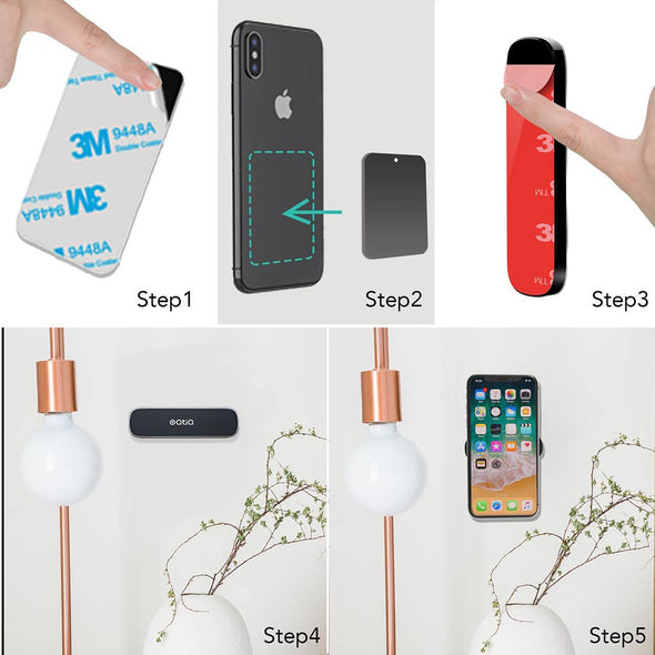2-Pack Rectangle Flat Magnetic Phone Mount