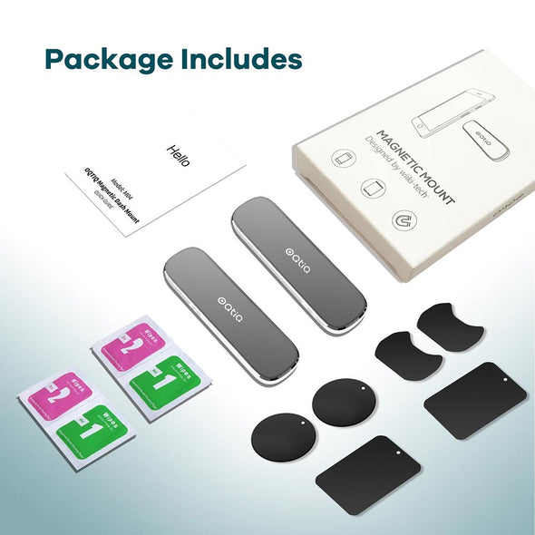 2-Pack Rectangle Flat Magnetic Phone Mount