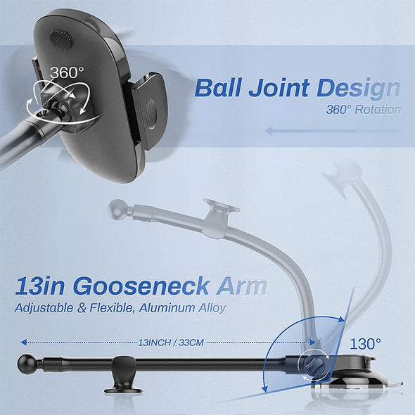 Upgraded 13 Inches Gooseneck Cell Phone Holder