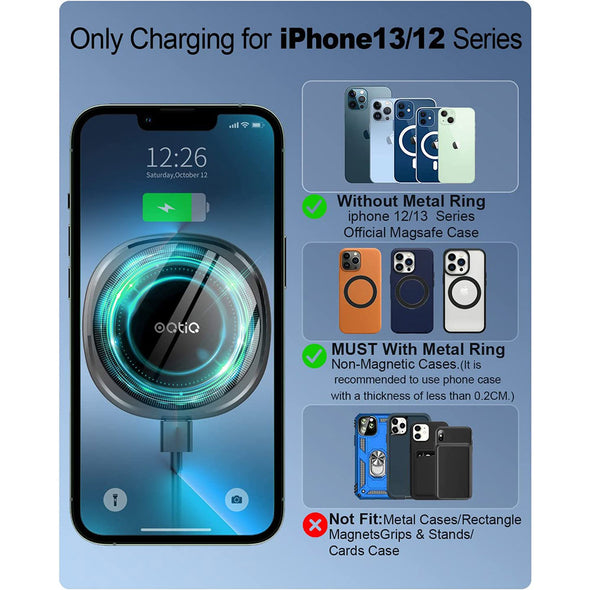Magnetic Wireless Cup Holder Charger Mount