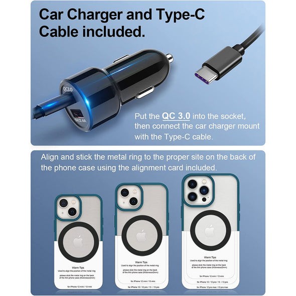Magnetic Wireless Cup Holder Charger Mount
