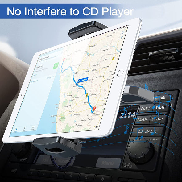 CD Slot Tablet Car Mount for 5-12.4” Tablet