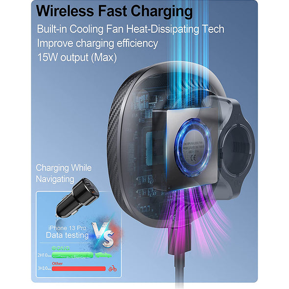Magnetic Wireless Cup Holder Charger Mount