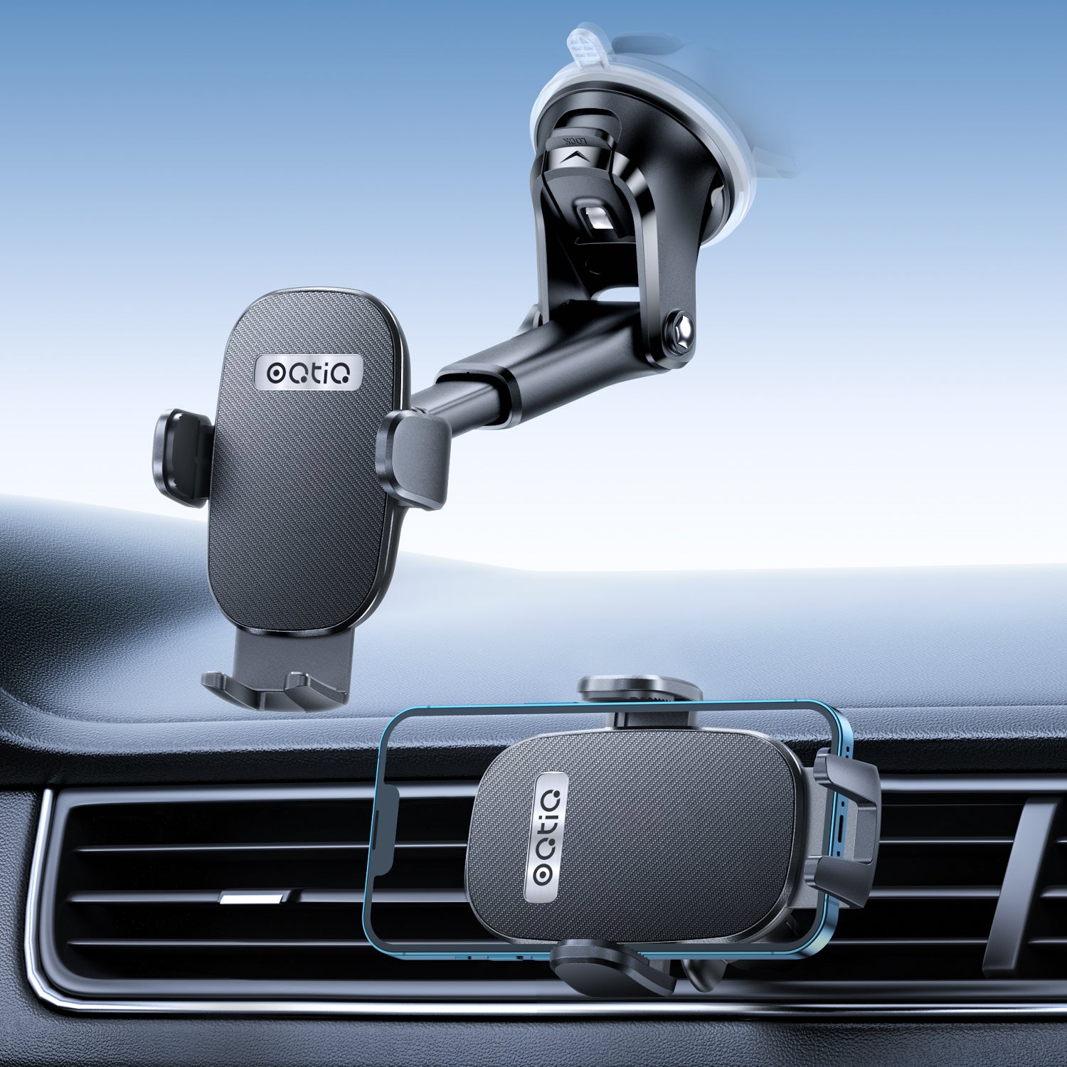 Universal 3 in 1 Suction Cup Car Phone Holder