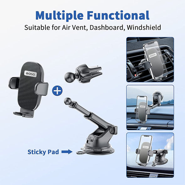 Universal 3-in-1 Suction Cup Car Phone Holder